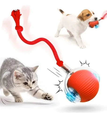 Pelota Interactiva para Gatos con Soga